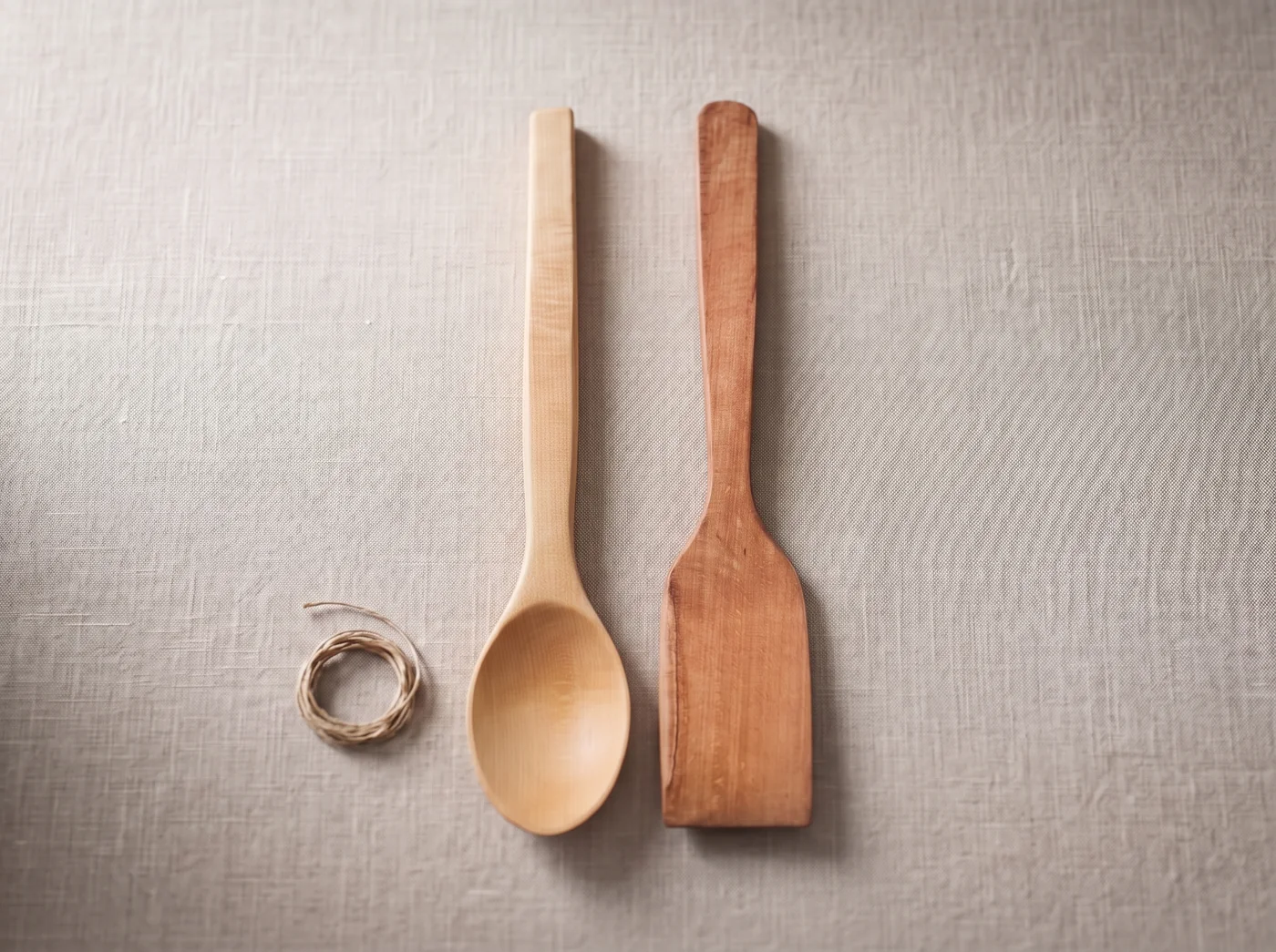 Beech wood spoon and spatula set