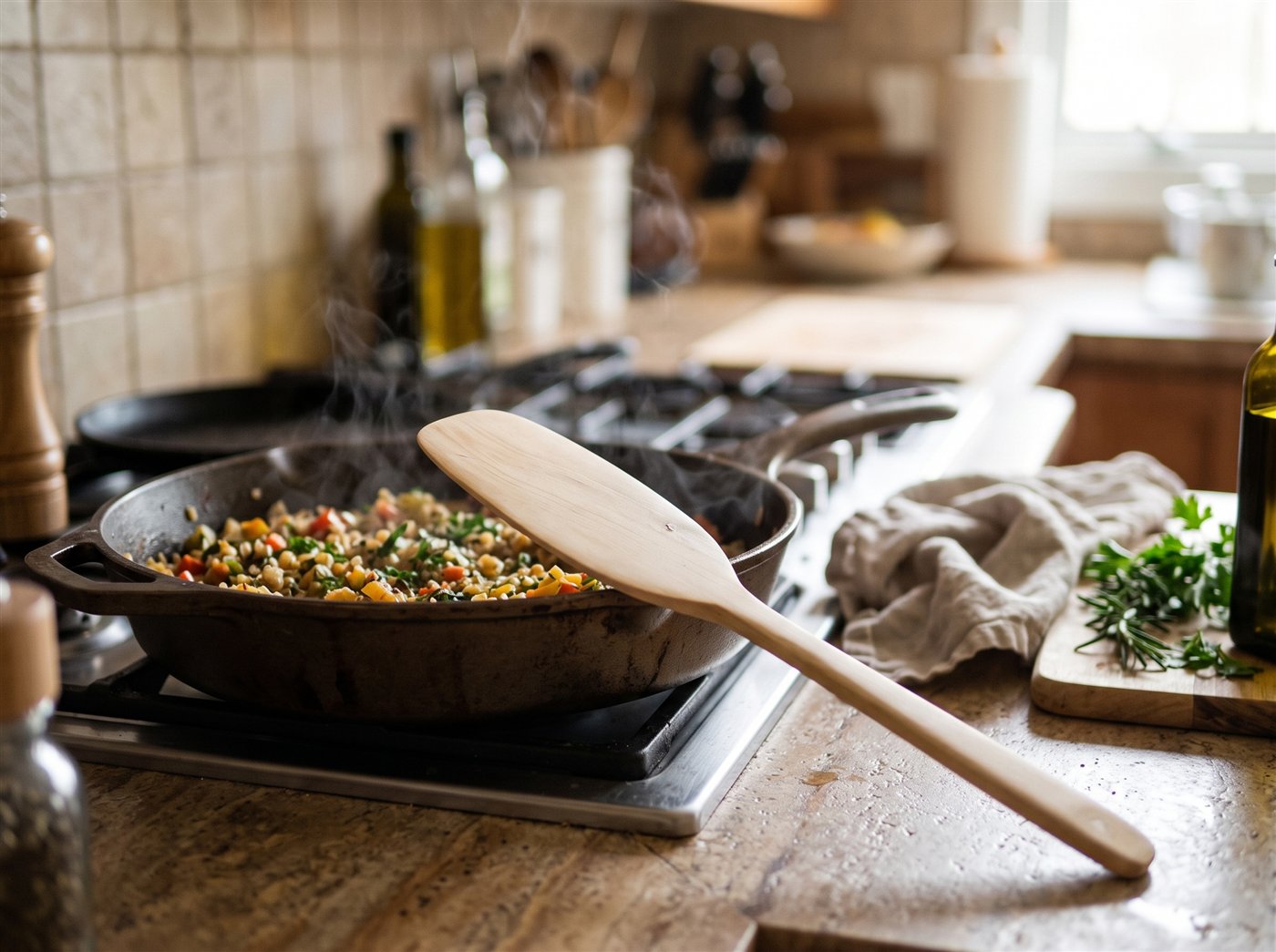 Boxwood spatula product arrangement